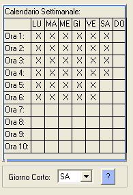 Orario Scuola -  calendario settimanale