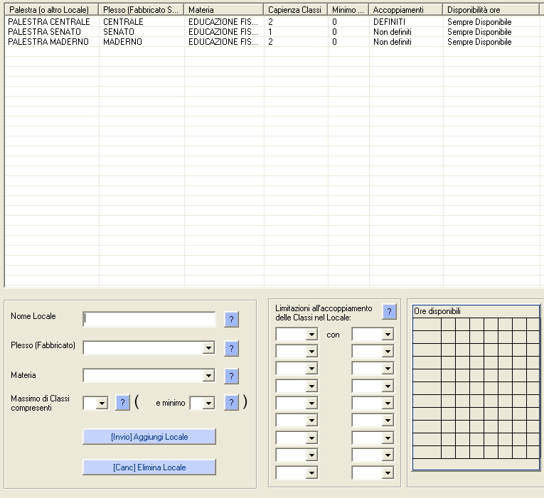 Orario Scolastico - School Timetable - Schulstundenplan